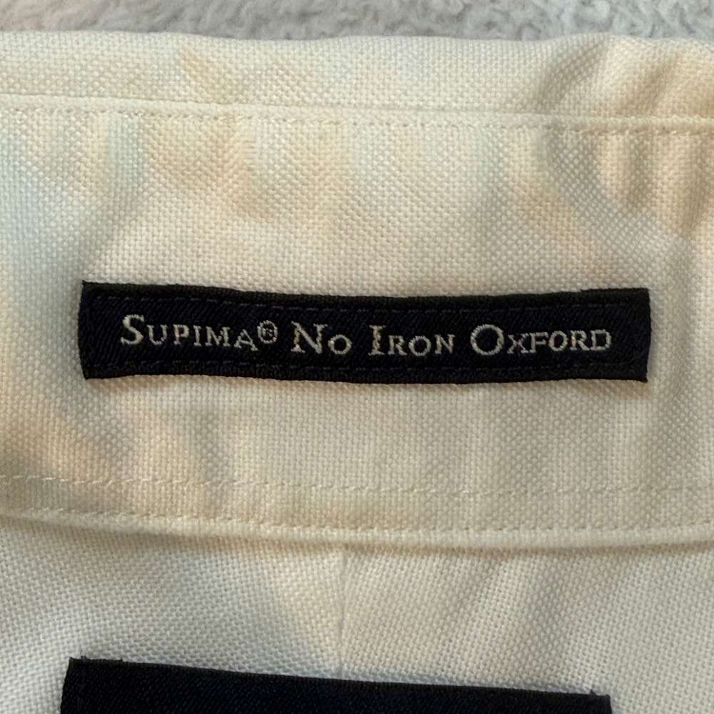 Lands End Mens Supima No Iron Oxford Short Sleeve Shirt Pack of 5 White Size 16 - Picture 11 of 13